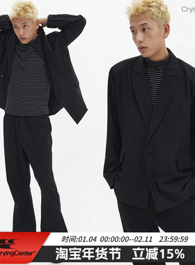 CryingCenter 黑色宽肩大西装 哭喊中心