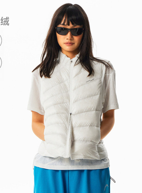 CryingCenter半透明暖冬立领收腰放射排骨状无胆羽绒马甲