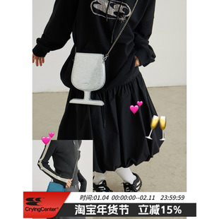 CryingCenter喝了这杯眼泪水金属链条银色蓝色斜挎手机包哭喊中心