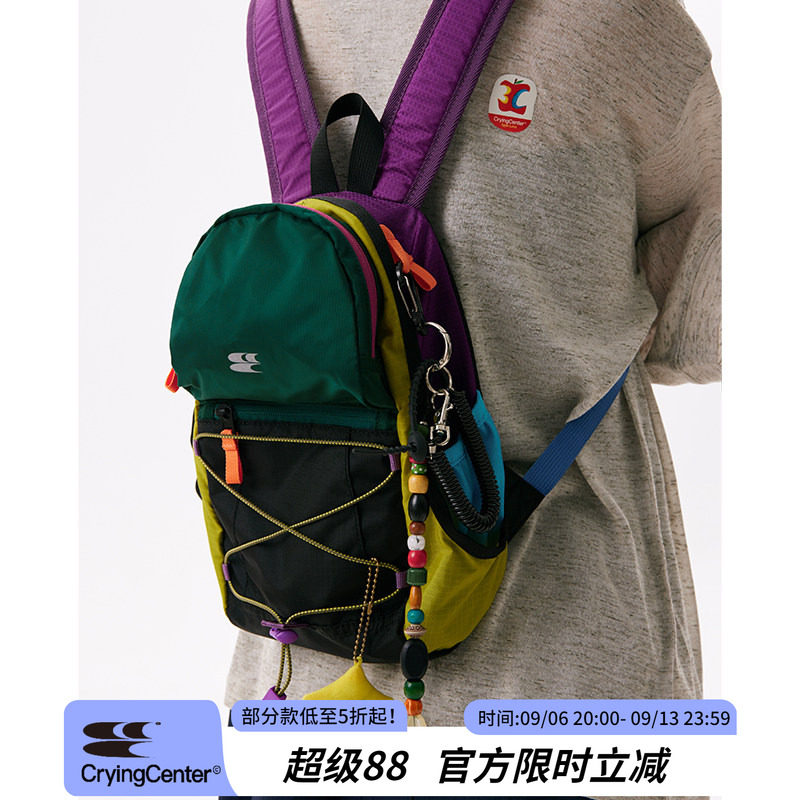 CryingCenter  拼接撞色野餐登山包户外双肩书包 哭喊中心图片