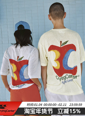 CryingCenter 3C苹果涂鸦半透短袖TEE 哭喊中心