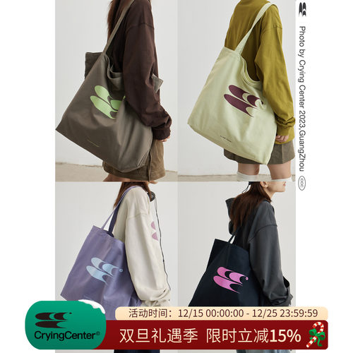cryingcenter单肩帆布包
