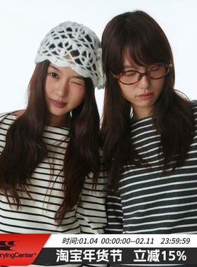 CryingCenter 条纹船领打底T恤内搭长袖 哭喊中心