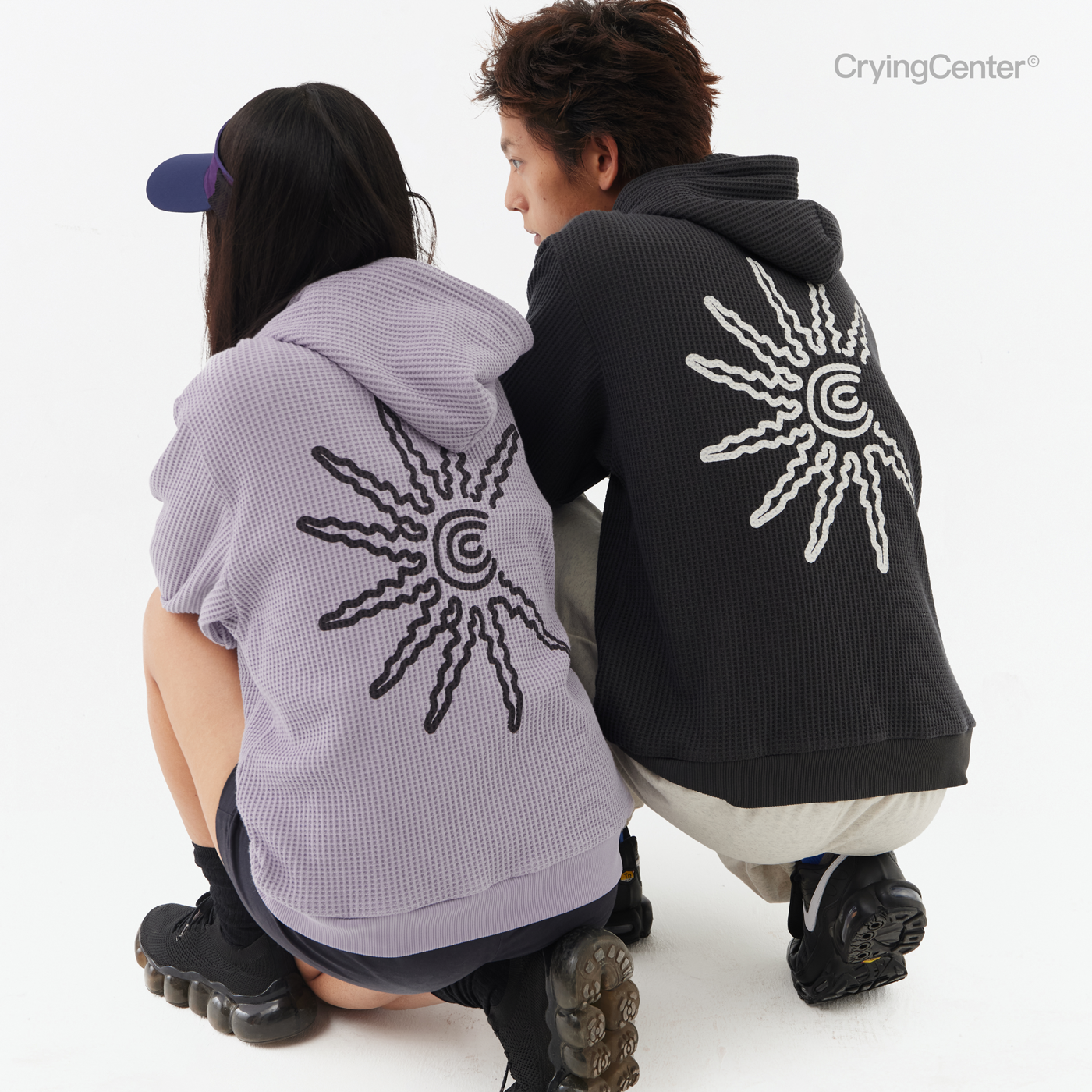 cryingcenter开衫青春流行华夫格