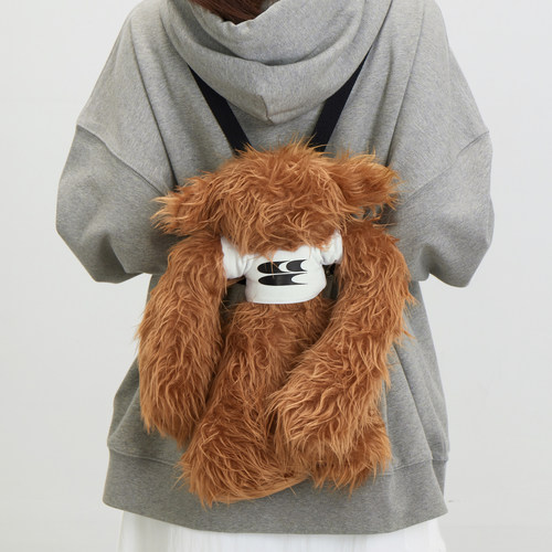 CryingCenter 哭哭抱抱长毛熊棕色帆布可背玩偶玩具  哭喊中心 - 封面