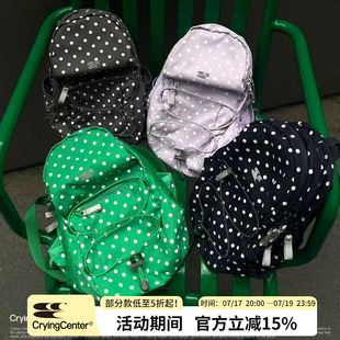 CryingCenter波点尼龙野餐登山包户外双肩书包小号中号哭喊中心