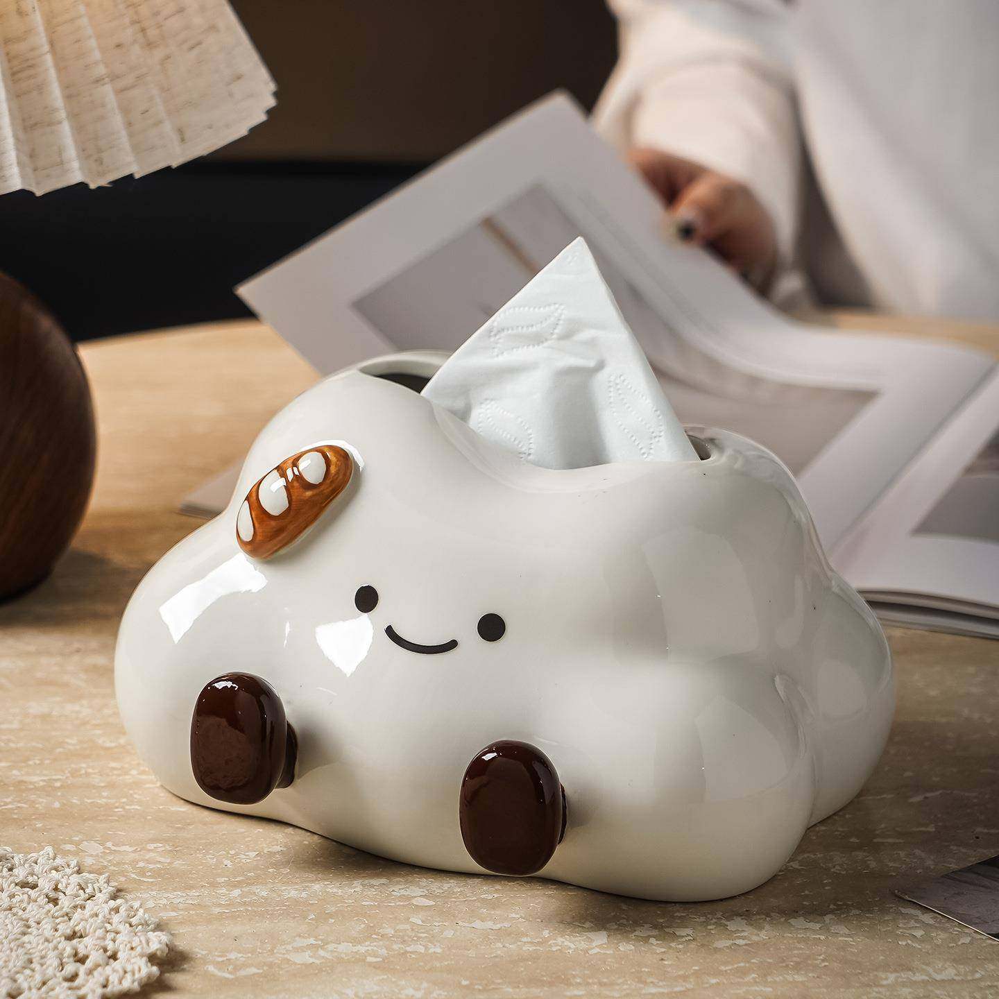 ins奶油风纸巾盒摆件轻奢高档客厅抽纸盒家用茶几桌面装饰品,收纳整理,纸巾盒,淘宝优惠券,粉丝福利购,淘宝优惠卷