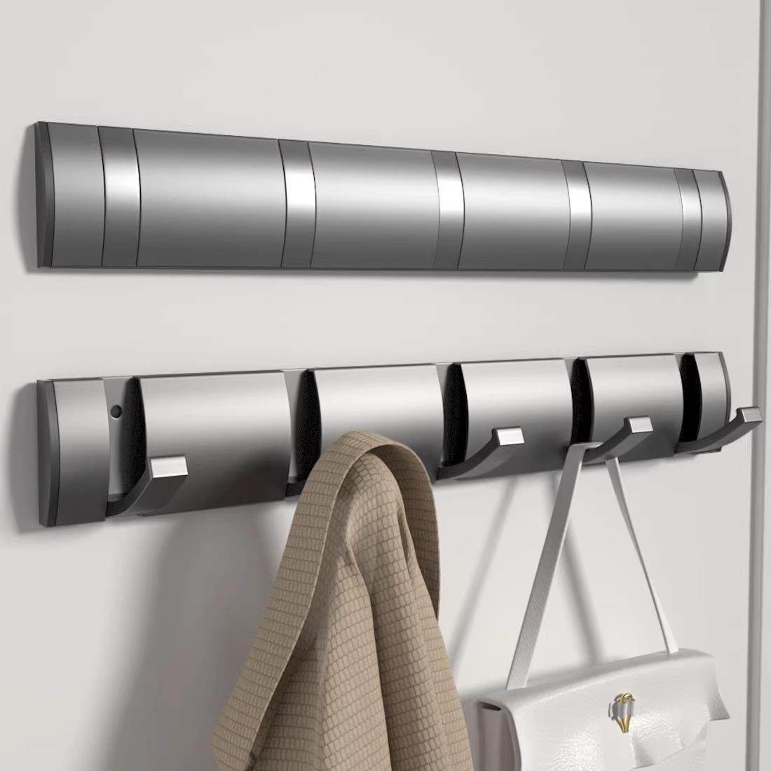 折叠隐形门后衣帽挂钩卫生间免打孔枪灰色挂衣钩试衣间玄关墙壁钩,家装主材,支架挂钩,淘宝优惠券,粉丝福利购,淘宝优惠卷