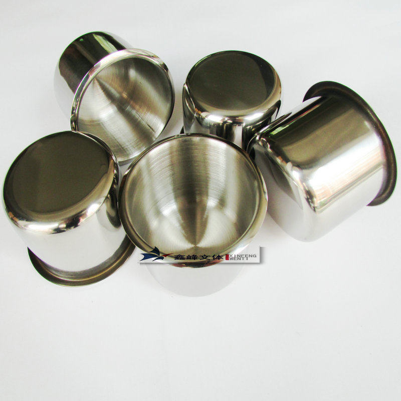 专业德州扑克桌烟盅 百家乐桌子钢杯 筹码桌不锈钢杯子 娱乐