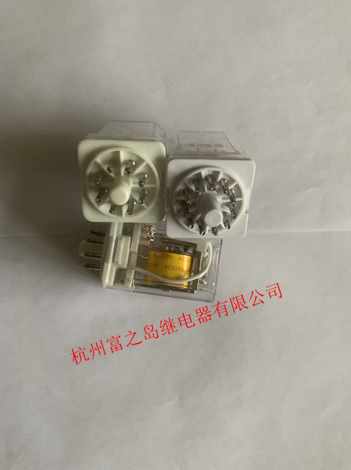 上海普正小型中间继电器大功率通用JQX-10F 2Z圆8八脚AC220v DC24