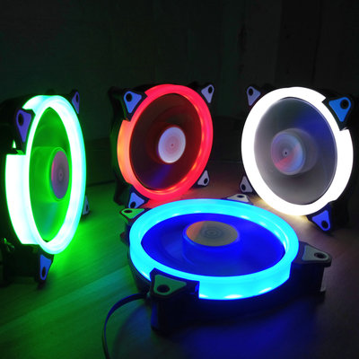 双光圈台式机电脑12cm机箱风扇