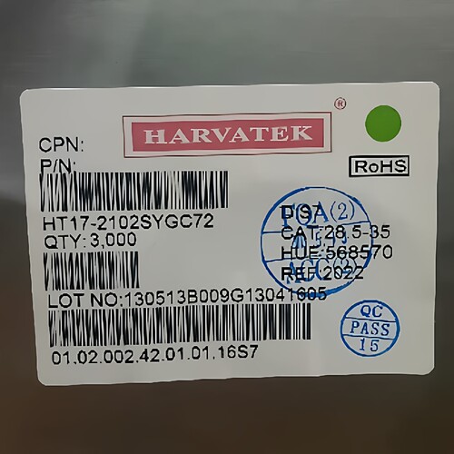 宏齐发光二极管LED0805G黄色