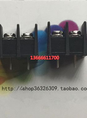 优质接线端子黑色中间针脚KF25C-2P  7.62MM 20A 栅栏式接线端子