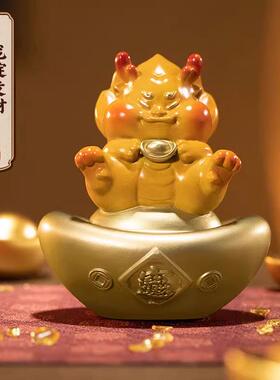 朱炳仁铜 龙腚发财装饰摆件卡通龙年生肖铜装饰摆件生日闺蜜礼物