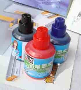 金万年记号笔墨水油性水彩笔红记号笔补充墨水K-0301补充墨红色