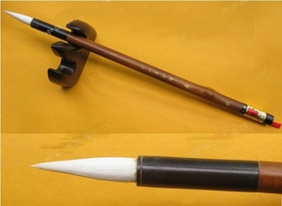 羊毫泾县毛笔羊尾行云流水宣笔美术练书法中国画大中小号软毛楷笔