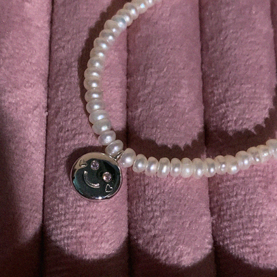 原创笑脸珍珠项链原创笑脸项链