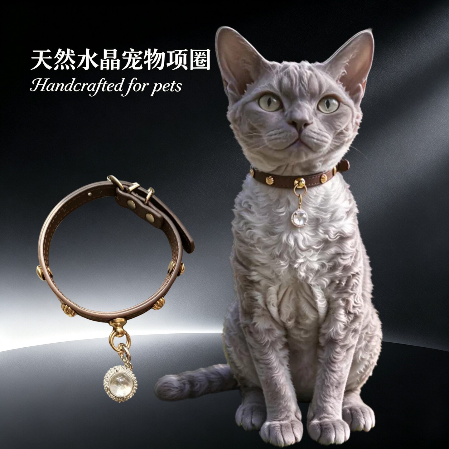 宠物项圈复古高级感轻奢猫狗通用