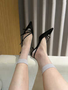 春夏蚕蛹蛋白纤维透明中筒袜玻璃丝薄款 柔软透气AZ165 女袜时尚