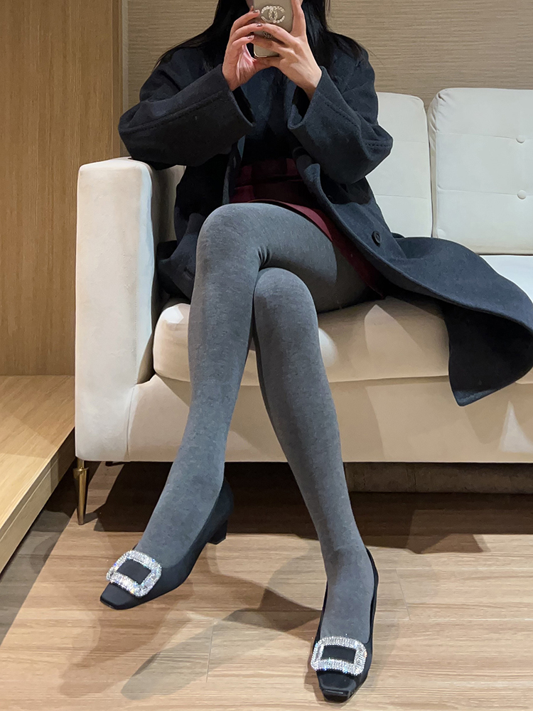 防风保暖柔软冬季打底袜仿羊绒里