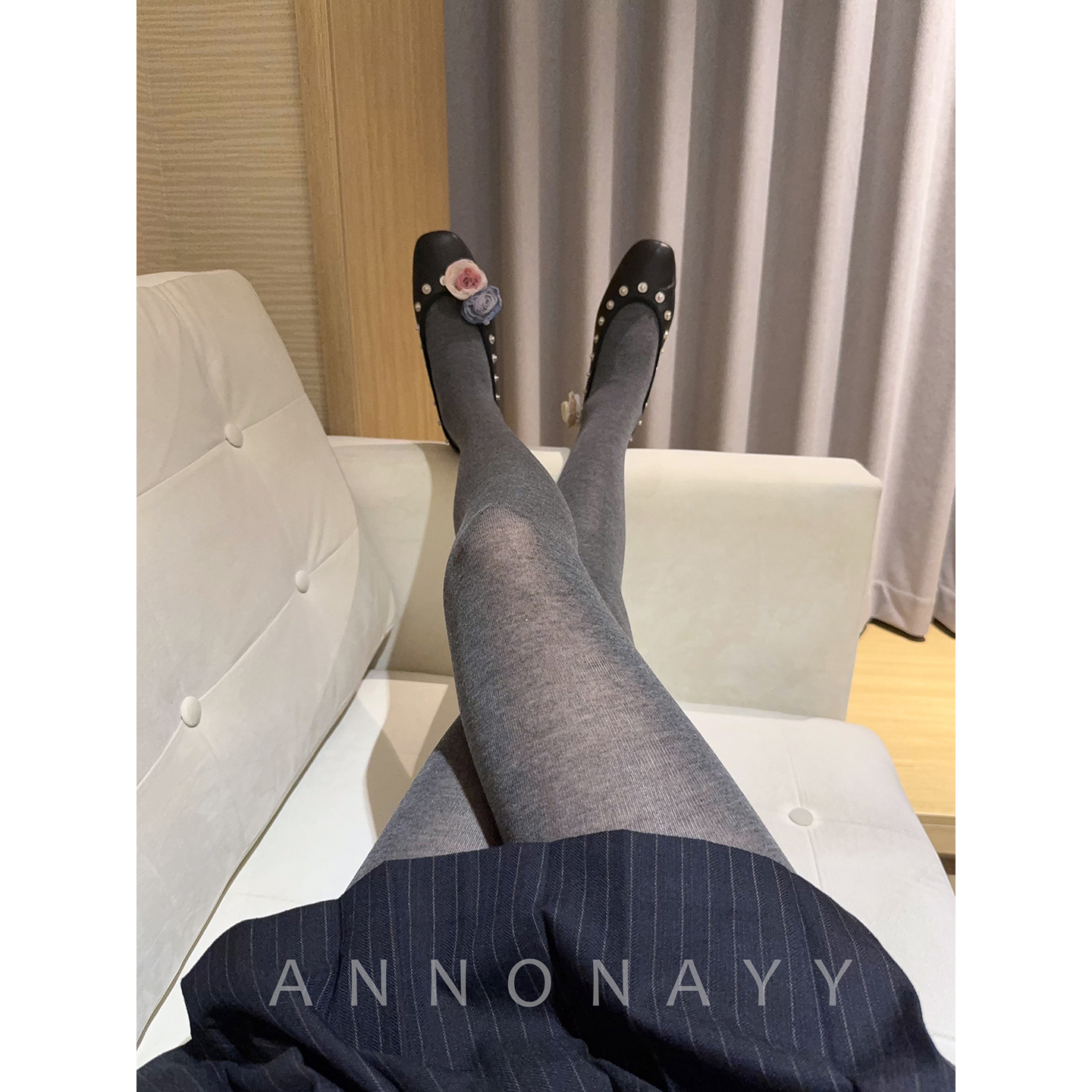 超细羊毛薄款微透连裤袜