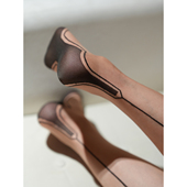 欧美复古脚跟纯尼龙无弹力长筒袜超薄诱惑后竖线虾线脚型丝袜A098