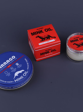 日本进口COLUMBUS哥伦布斯貂油MINK OIL黃狼脂肪膏红翼鞋油鞋蜡