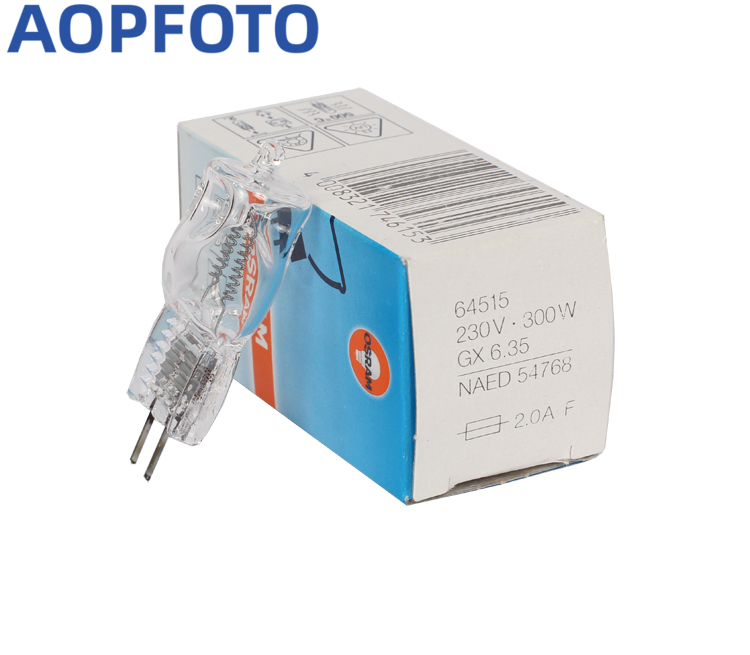 摄影影视布朗闪光灯 造型灯泡300W G6.35欧司朗64515造型灯泡