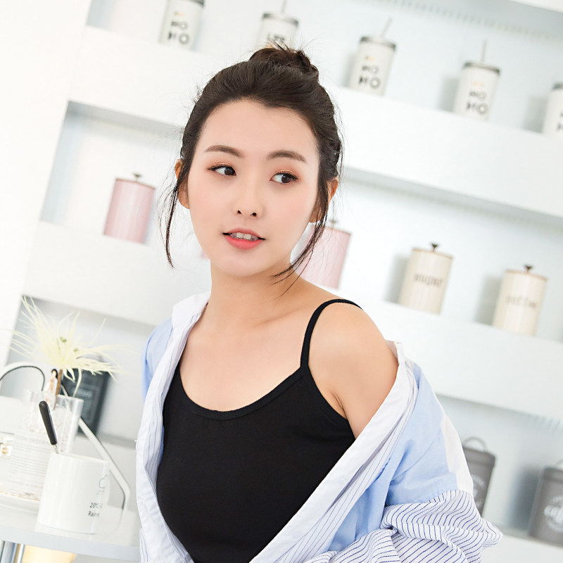 夏季新款白色纯棉吊带内搭韩版性感短款外穿黑色小背心女士打底衫