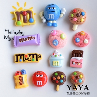 热卖卡通M豆精灵鞋扣crocs洞洞鞋树脂配饰diy手工成品彩色鞋花