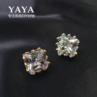 高级水晶纽扣圆形满钻锆石女装开衫西装服饰超闪水晶钻扣diy配件