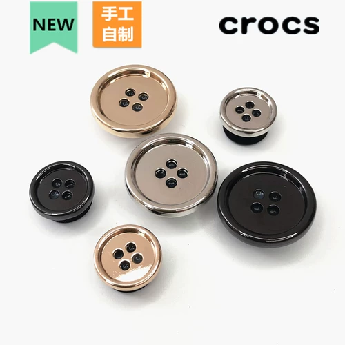 Crocs, металлический аксессуар, съемная пряжка для обуви, туфли, украшение, коллекция 2022