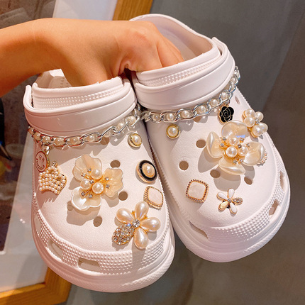 Fashionable universal footwear buckle, detachable shoes, chain, decorations, sandals, accessory, Chanel style