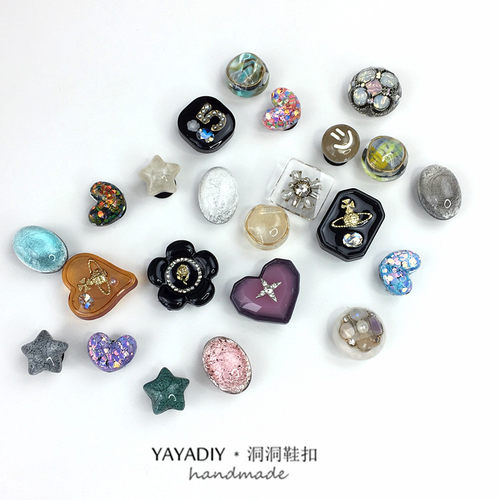美丽宝石系列鞋扣crocs洞洞鞋diy高档鞋扣高级感精致鞋花拖鞋配饰
