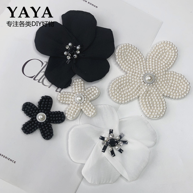 雅雅布贴花边手工钉珠