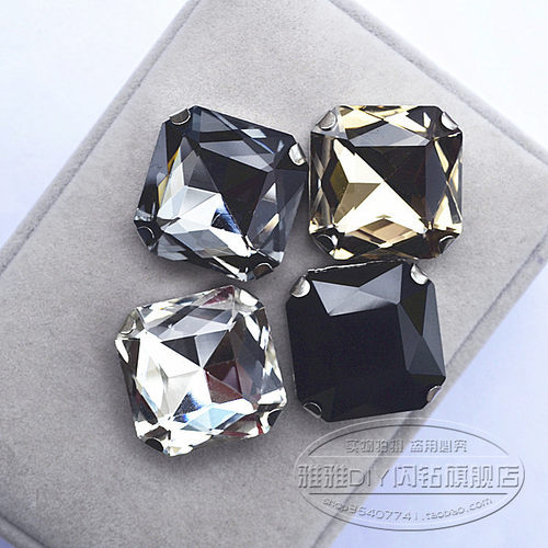 玻璃手缝婚纱发饰diy材料配件