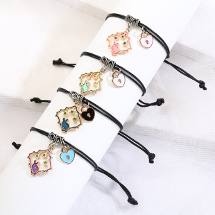 日韩三人闺蜜手链女友谊手环3人款 四叶草星星便宜学生好朋友手饰