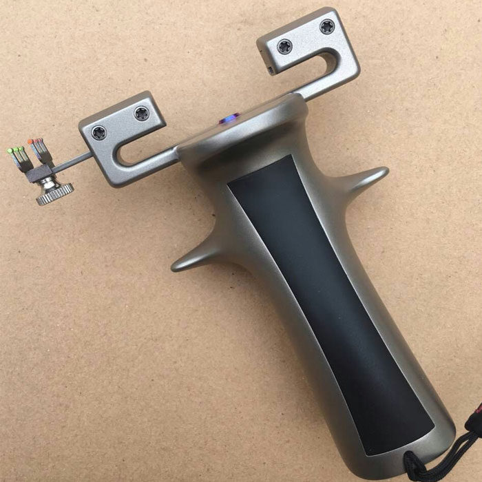 钢铁侠弹弓弓手手弓一体超轻钛合金非冷弯不锈钢弹弓扁皮弹弓