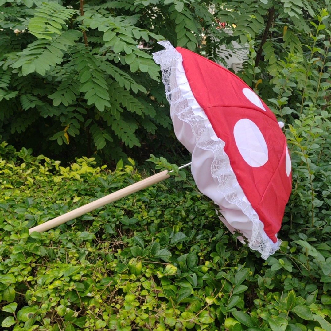 绿野仙踪蘑菇舞蹈服蘑菇cos服装蘑菇伞跳舞道具蘑菇红帽洛丽塔