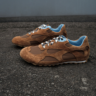 高丝光牛反绒织物刘雯同款BVRVSW慢跑阿甘鞋女26款休闲运动老爹鞋