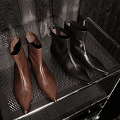 韩剧欧尼 韩国气质尖头平底弹力瘦瘦靴女通勤百搭侧拉链短靴秋冬