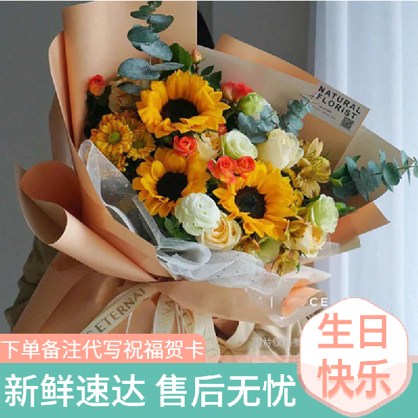 向日葵桔梗友情教师节昆明鲜花