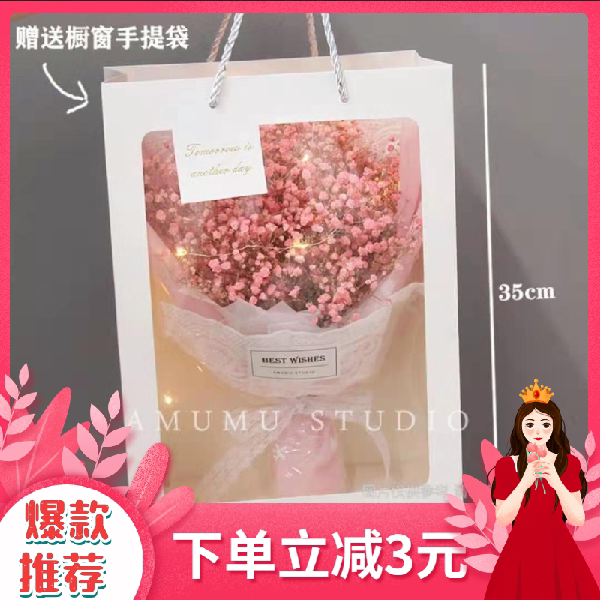 满天星手提袋昆明鲜花