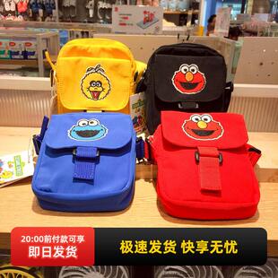miniso名创优品芝麻街贴布绣斜挎包可爱ins小包包单肩学生网红潮
