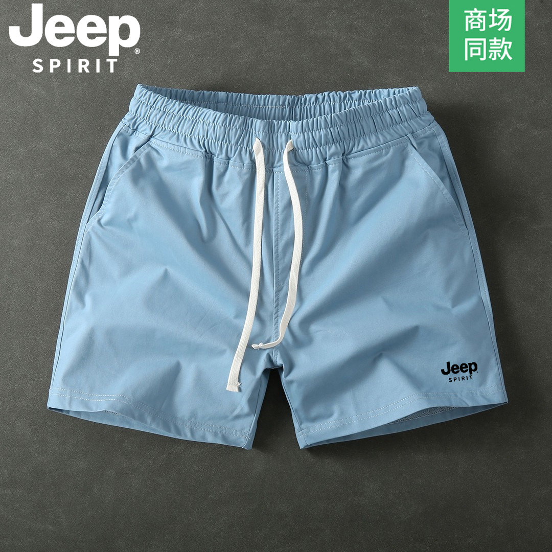 Jeep吉普夏季薄款休闲短裤男士全棉美式运动裤子跑步健身三分裤