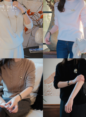 PKH.HK特新贯穿秋冬贴身敲软糯实用万能半高领羊绒羊毛毛衣四色