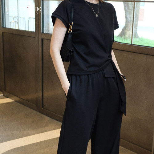 PKH.HK特 上新日常不费力时髦舒适棉质实用可拆分设计休闲裤套装