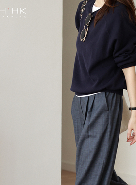 PKH.HK特 春上新 自留衣橱元气好好穿舒适度敲高圆领针织休闲卫衣