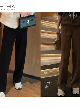 PKH.HK 冬季 特 文私服显瘦 冬季刚需羊毛厚质百搭修身直筒阔腿裤