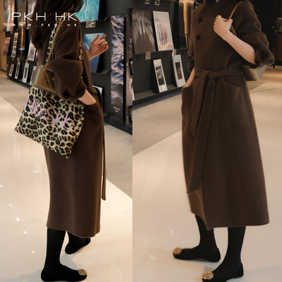 PKH.HK特新冬季大爱收官重磅驼绒系列日常通勤时髦气质双面呢大衣